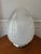 Vintage Egg-Shaped Table Lamp; 1970s Modern Ovoid Blown Glass Globe Chrome Base Lamp For Sale In Oklahoma City - Image 6 of 12
