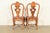 Berkey & Gay Antique Georgian Burled Walnut Side Chairs or Dining Chairs, Pair For Sale - Image 11 of 13