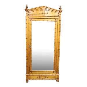 Faux Bamboo Pine & Cherry Armoire