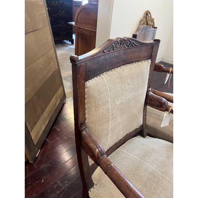 Pair of 19th Century French Empire Dolphin Armchairs For Sale In Houston - Image 6 of 7