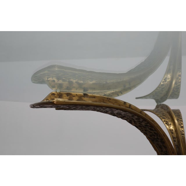 Goldenrod Mid-Century Modern Italian Table in Bronze with Glass Top, 1970s For Sale - Image 8 of 14