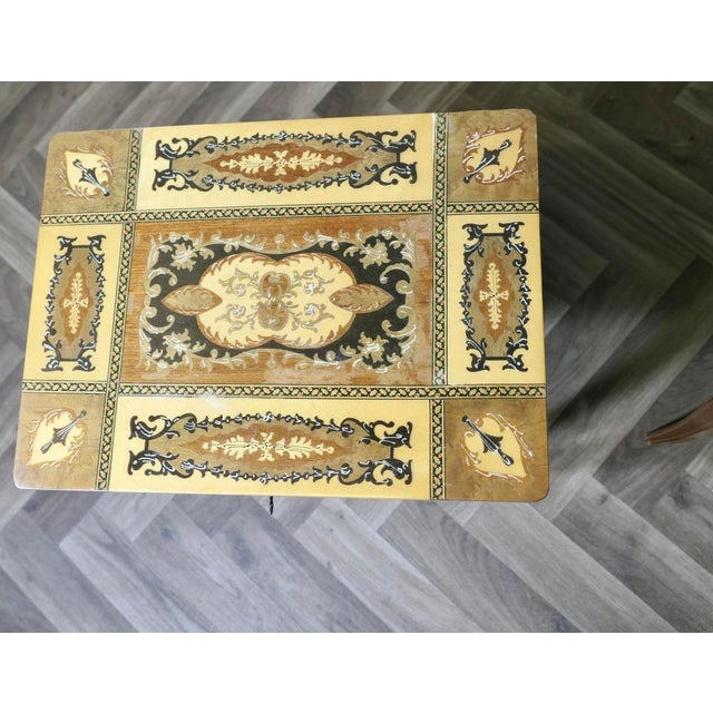 Brown Vintage Italian Musical Side Tables, 1960 For Sale - Image 8 of 10