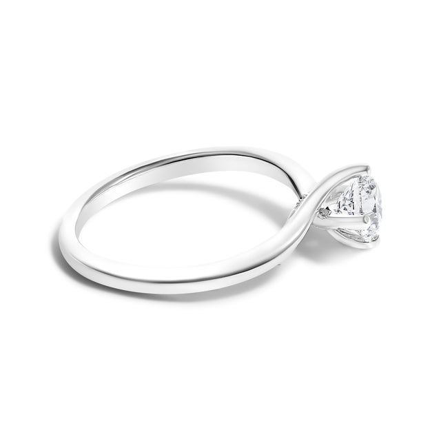 Embrace timeless elegance with this 14K white gold engagement ring, where luxury meets modern craftsmanship. The...