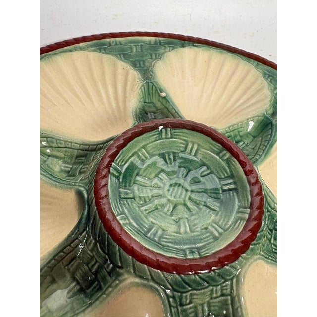 Majolica Oyster Plates, France, Set of 4 For Sale - Image 12 of 14