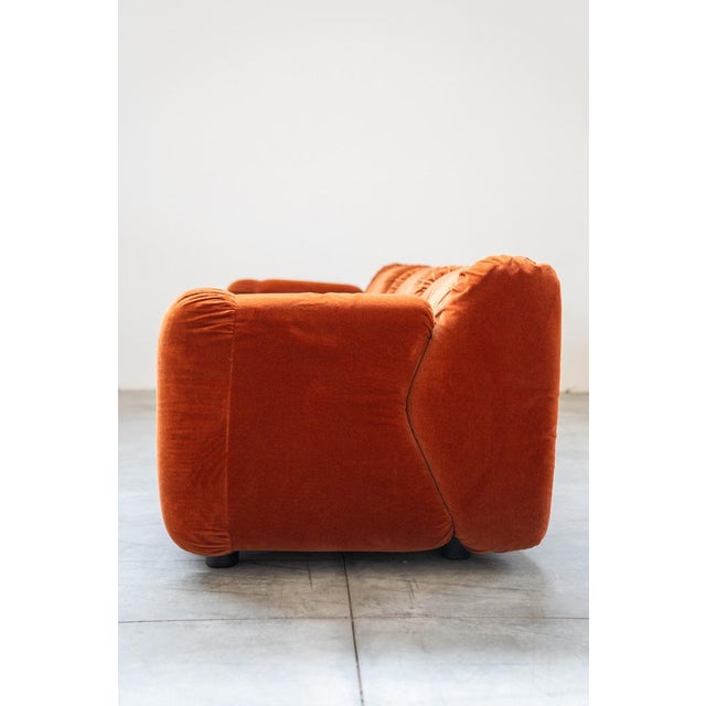 Textile Set of Orange Cinille Sofas, 1970s For Sale - Image 7 of 18