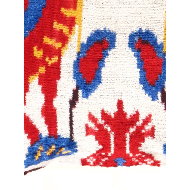 Contemporary Velvet Ikat Bohemian Throw Pillow For Sale - Image 4 of 8