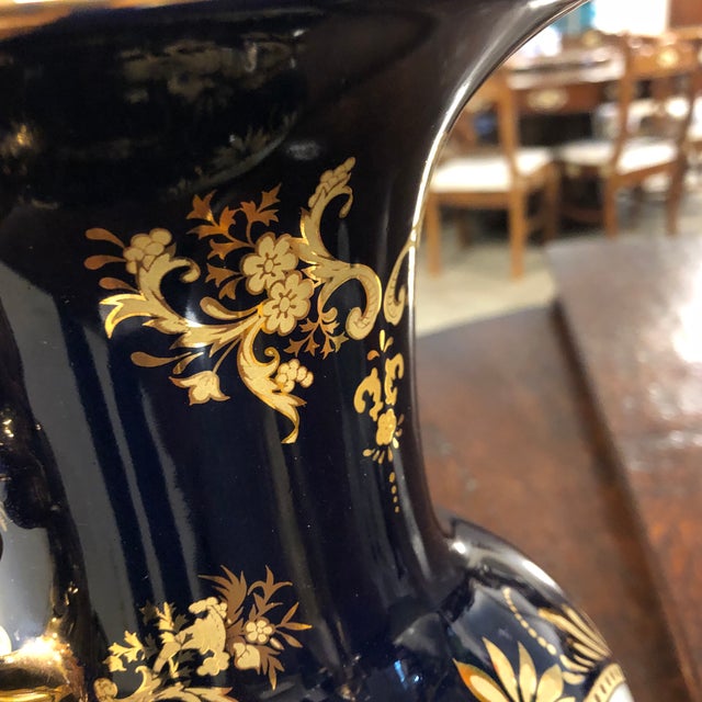Vintage Limoges French Cobalt + Gold Vase Chairish