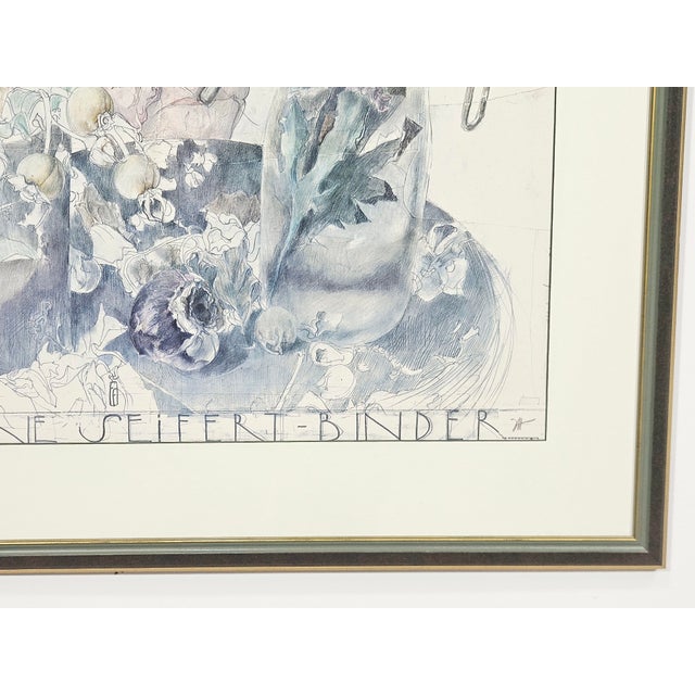 Horst Janssen, Print Flowers for the Binder Because\., 1980, Lithograph For Sale - Image 7 of 17