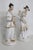 Andrea by Sadek 2 Porcelain Figures 6818 White and Gold Trim Made in Japan 4824b For Sale - Image 4 of 18