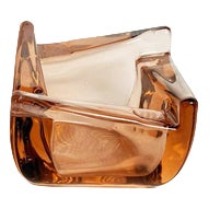 Red Glass Ashtray, France, 1960s For Sale