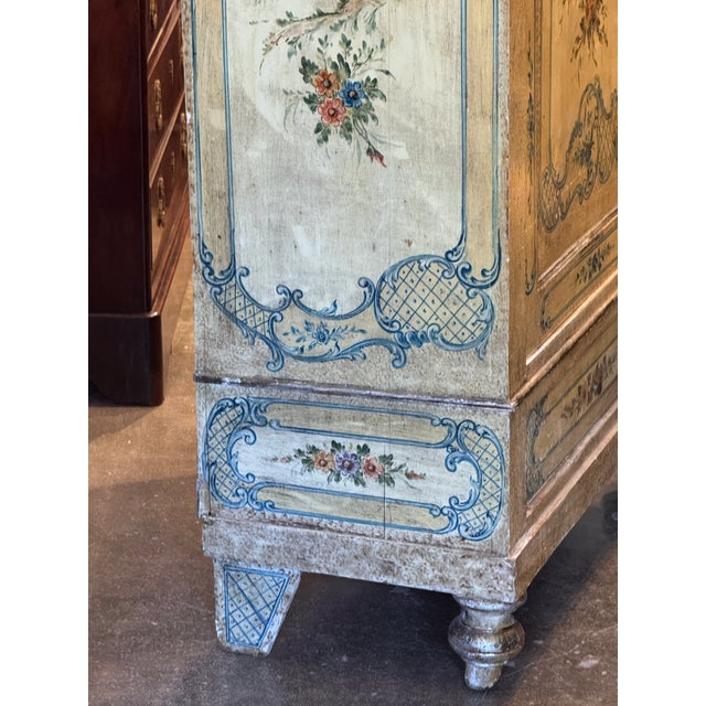 19th Century Venetian Painted Armoire For Sale - Image 9 of 11