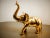 Gold Vintage Gold Brass Elephant For Sale - Image 8 of 10