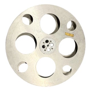 Golden Hollywood Era 26" 35mm Movie Reel Aluminum by Goldberg, Denver Co, 1940 For Sale