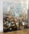 Stocznie (2024) by Bianca Prettau is a large-scale mixed-media painting inspired by the historic shipyards of Gdańsk....