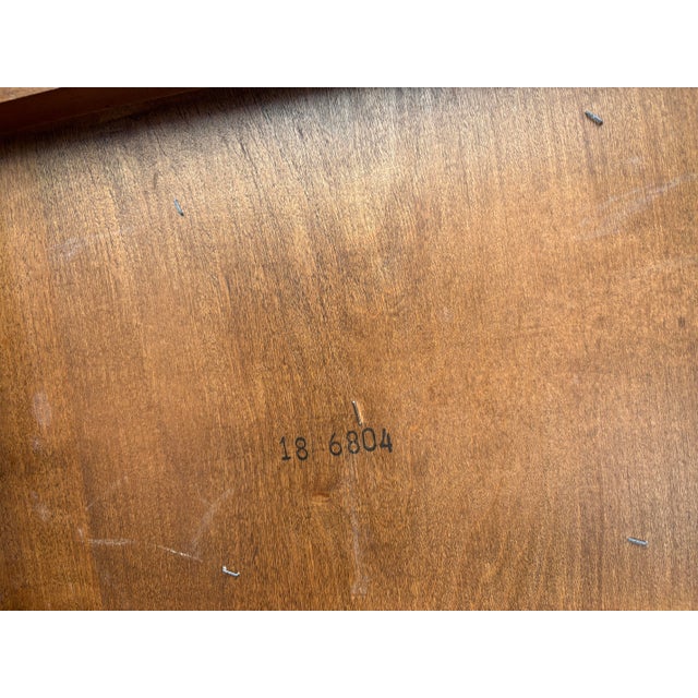 Vintage 1970s Ethan Allen Ok Solid Maple Draw-Leaf Dining Table For Sale - Image 11 of 12