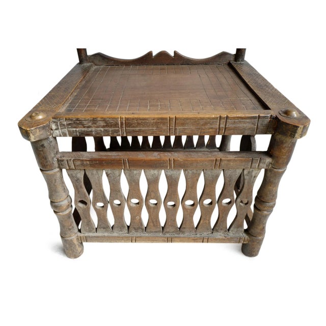 Antique African Baule Chief Chair For Sale - Image 10 of 11
