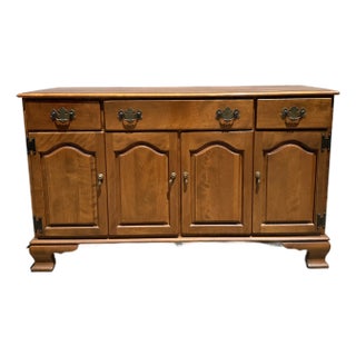 Vintage 1960s Ethan Allen by Baumritter Solid Maple & Birch Buffet / Dresser – Early American Collection For Sale