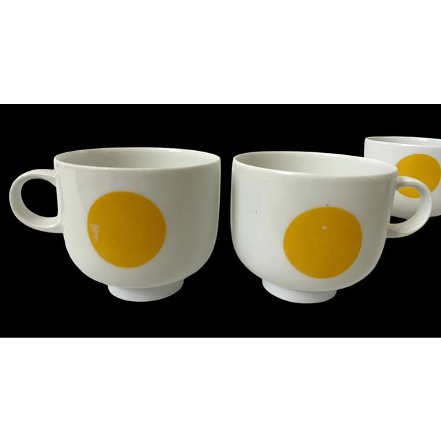 Vintage Mid-Century Modern Rosenthal Studio Line Wolf Karnagel Punktal Gelber Design 6 Cups and Saucers For Sale - Image 11 of 11