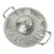 1950s Vintage Boho Chic Arts & Crafts Hand Wrought Etched Aluminum Round Serving Tray For Sale