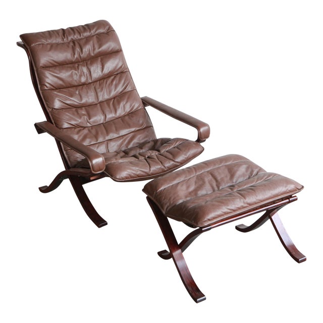 Vintage Mid Century Ekornes Lounge Chair and Ottoman Chairish