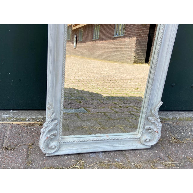 French Rococo Style Whitewash Full Length Mirror Chairish