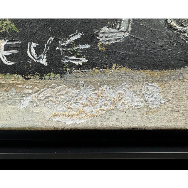 Jeune Eve, Art Brut, 1968, Oil and Sand on Canvas For Sale - Image 10 of 12