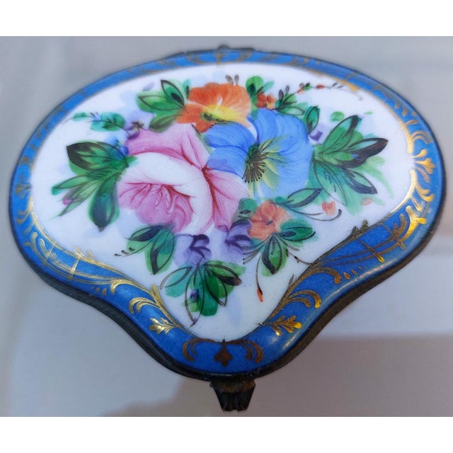 Blue Vintage Jewelry Box from Sevres, 1920 For Sale - Image 8 of 10