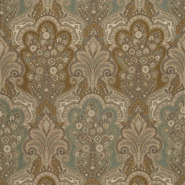 Sample - Schumacher New Castle Paisley Fabric in Venetian For Sale