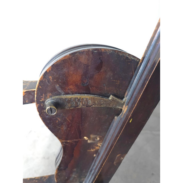 Antique 1900s Edwardian Adjustable Barber's Chair For Sale - Image 12 of 12