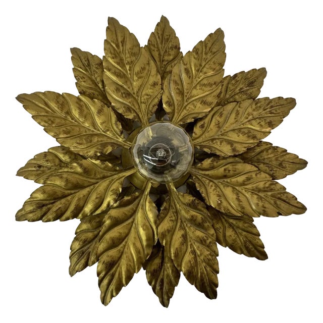 Wall Lamp Leafs from Hans Kögl, Germany, 1970s For Sale