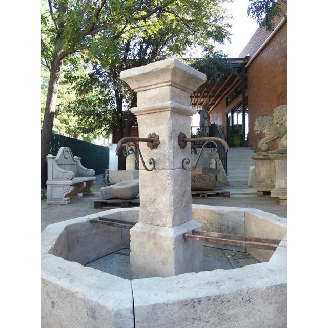 Auriol French Octagonal Village Style Center Fountain From the South of France For Sale - Image 11 of 18