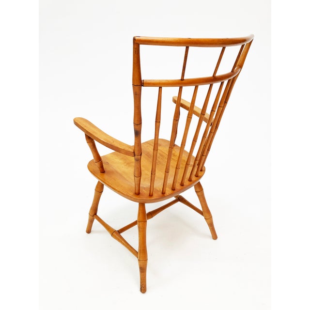 Mid Century Modern Nichols & Stone American Windsor Birdcage Maple