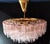 Metal Art Deco Pink Murano Glass Chandelier in the style of Barovier, Venice, Italy, 1982 For Sale - Image 7 of 11