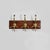 Italian Art Nouveau wall coat rack in wood and brass, 1920s Wall coat rack with three brass S-hooks. Rectangular wooden...