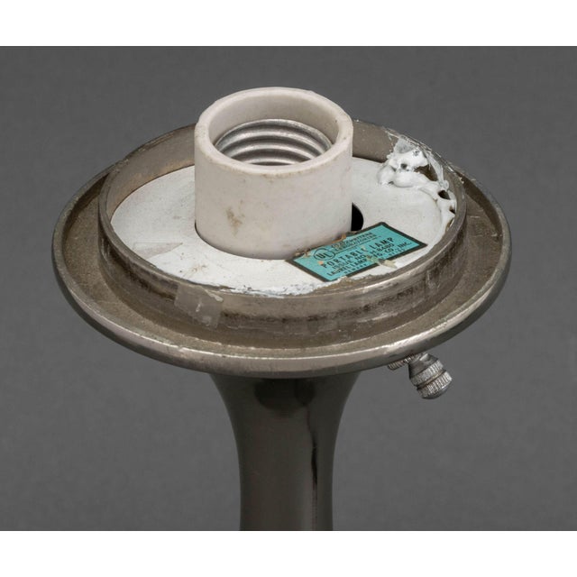 Metal Laurel Mid-Century Modern Mushroom Table Lamp For Sale - Image 7 of 10