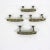 1960s Set of Four Atomic Mid-Century Danish Modern Style Brass Drawer Pulls Rectangular Dresser Handles For Sale - Image 5 of 10