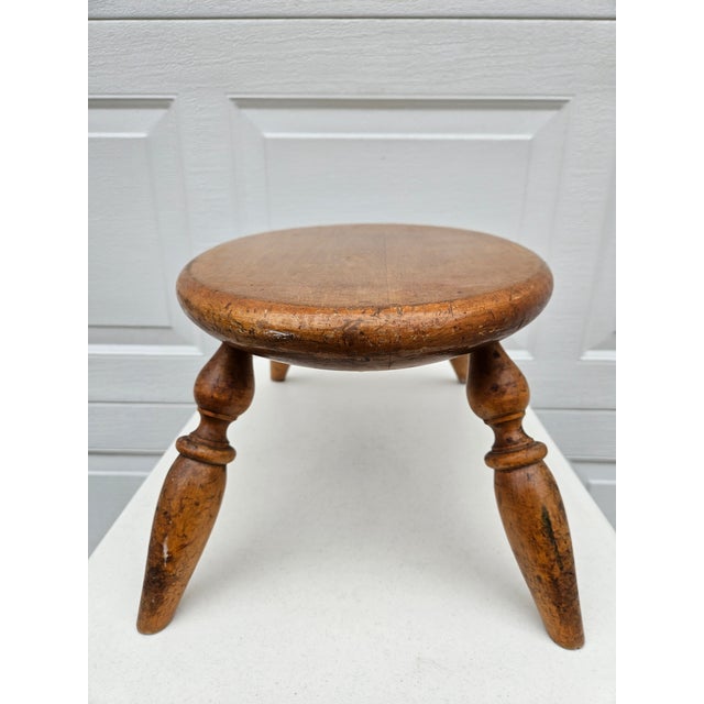 Large Oval Milking Stool With Curved Rounded Edge For Sale - Image 10 of 13