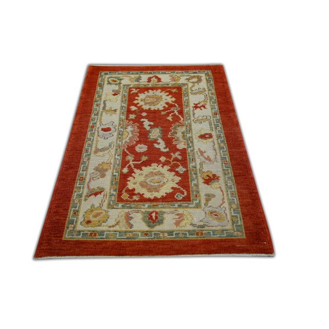 Early 21st Century Modern Turkish Oushak Rug 3'1" x 4'10" For Sale - Image 5 of 6