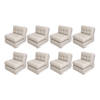 Set of Eight Mario Bellini Amanta Lounge Chairs for C&b Italia, Late 1960's. For Sale