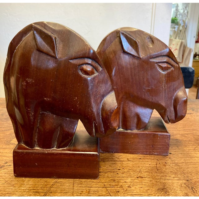Brown Vintage Horse Bookends - A Pair For Sale - Image 8 of 8