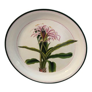 Vintage Large Hand-painted Metal Tray For Sale