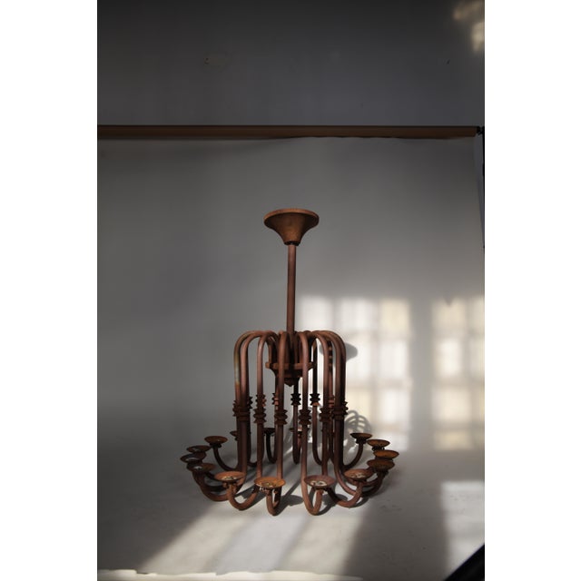 Antique Candle Chandelier, 1890s For Sale - Image 6 of 18