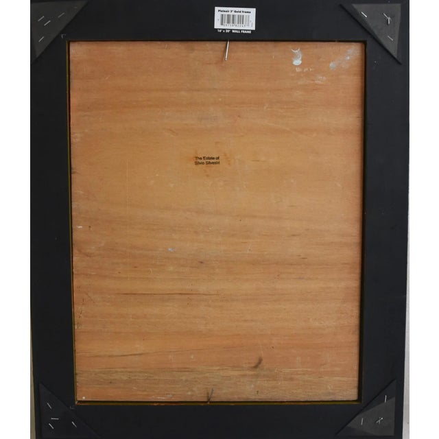 Silvio Silvestri, Listed Artist Bouquet Floral Flowers Oil Painting Including the Antiqued Gold Wood Frame For Sale - Image 10 of 11