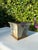 Wood Vintage British Colonial Botanical Decoupage Square Cachepot With Antiqued Gold Trim For Sale - Image 7 of 10