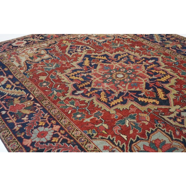 Antique Serapi Rug 4'10'' x 6'0'' For Sale - Image 11 of 11
