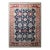 8x10 Blue Hand-Knotted Wool Floral Constellations Classic Traditional Carpet Rug For Sale