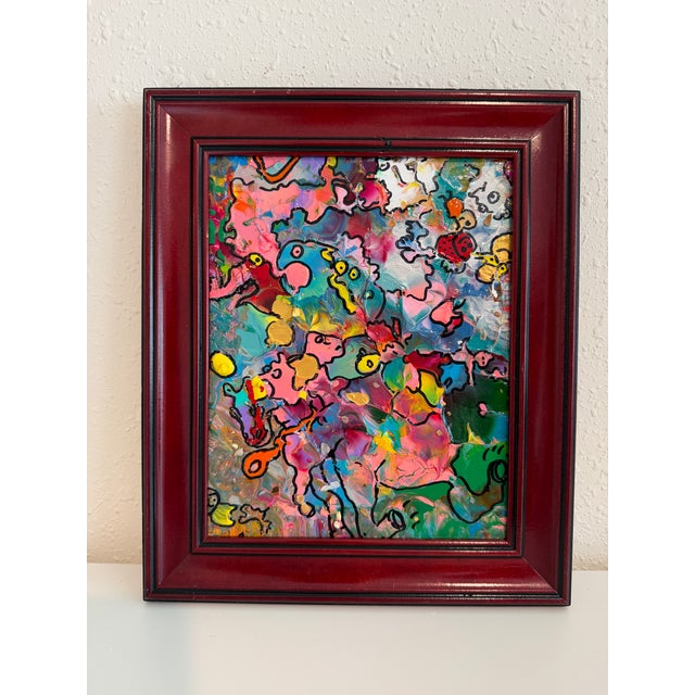 2020s Serg Graff "Gallop, Little Horse!" Abstract Painting Framed Outsider Art Coa For Sale - Image 5 of 8