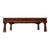 Late 20th Century East Asian Wood Door Coffee Table With Brass-Copper Inlay & Wood Base For Sale