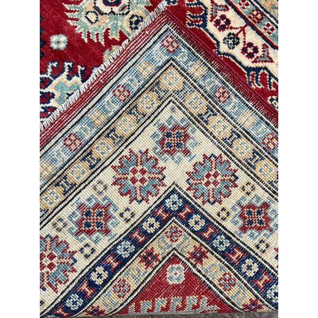 Tribal Hand-Knotted Kazak Design Rug 4'1" X 6'1" For Sale - Image 3 of 5