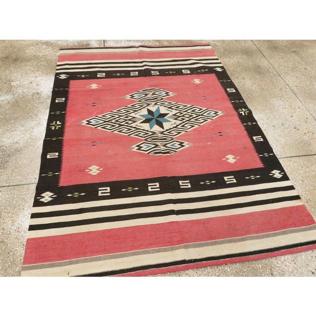 Galerie Shabab Collection Rustic Southwestern Style North American Navajo Tribal Accent Rug, Circa 1940 For Sale In New York - Image 6 of 8